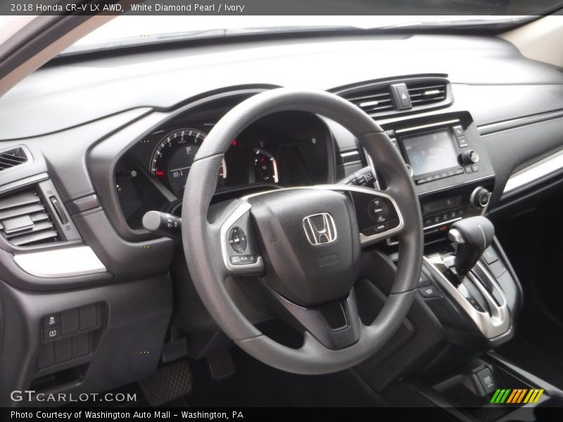 White Diamond Pearl / Ivory 2018 Honda CR-V LX AWD