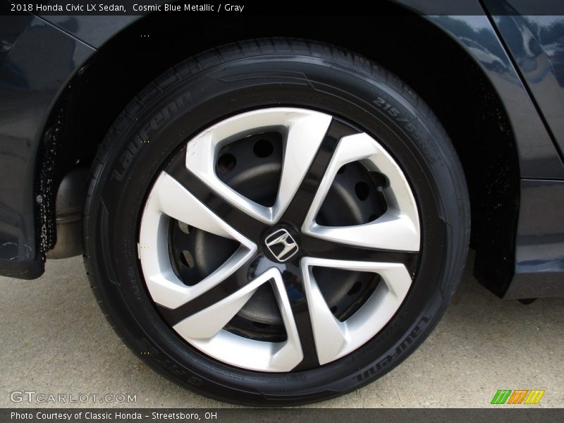 Cosmic Blue Metallic / Gray 2018 Honda Civic LX Sedan