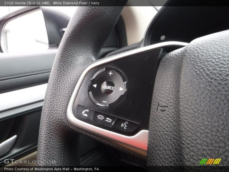 White Diamond Pearl / Ivory 2018 Honda CR-V LX AWD