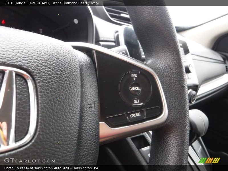 White Diamond Pearl / Ivory 2018 Honda CR-V LX AWD