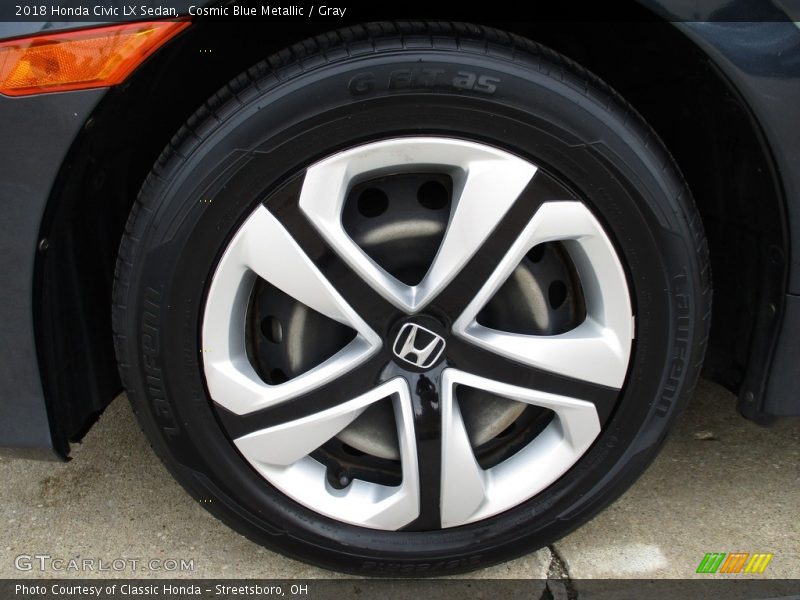 Cosmic Blue Metallic / Gray 2018 Honda Civic LX Sedan