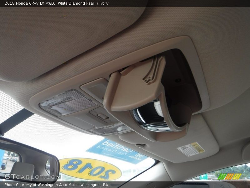 White Diamond Pearl / Ivory 2018 Honda CR-V LX AWD
