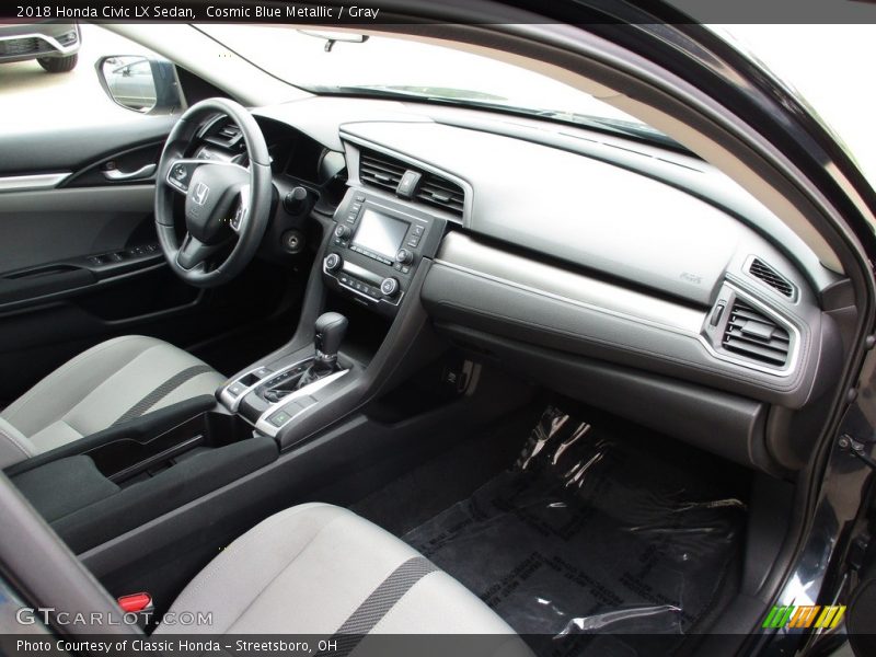 Cosmic Blue Metallic / Gray 2018 Honda Civic LX Sedan