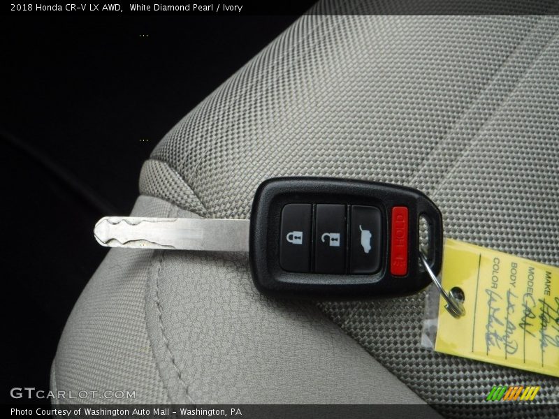 White Diamond Pearl / Ivory 2018 Honda CR-V LX AWD