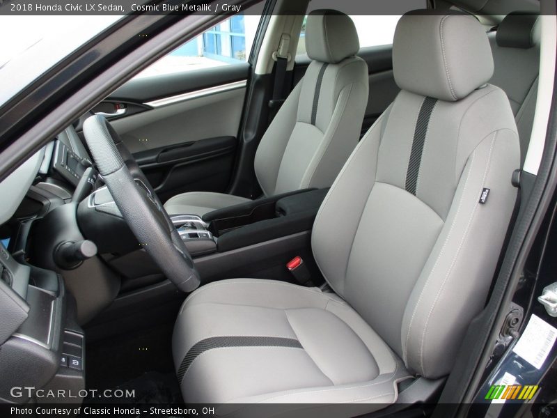 Cosmic Blue Metallic / Gray 2018 Honda Civic LX Sedan