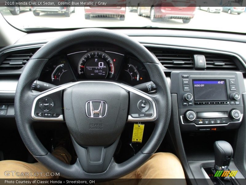 Cosmic Blue Metallic / Gray 2018 Honda Civic LX Sedan