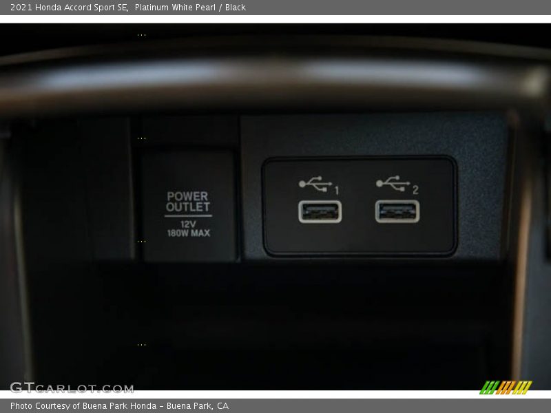 Platinum White Pearl / Black 2021 Honda Accord Sport SE
