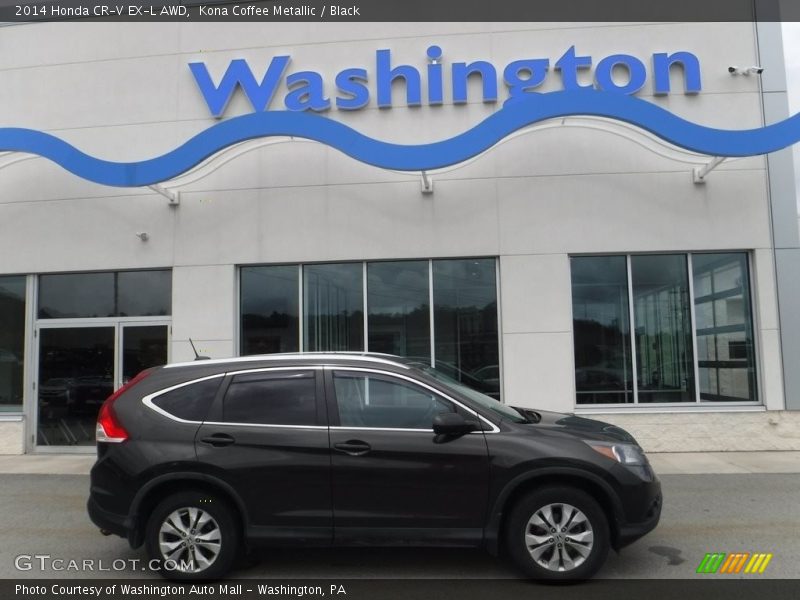 Kona Coffee Metallic / Black 2014 Honda CR-V EX-L AWD