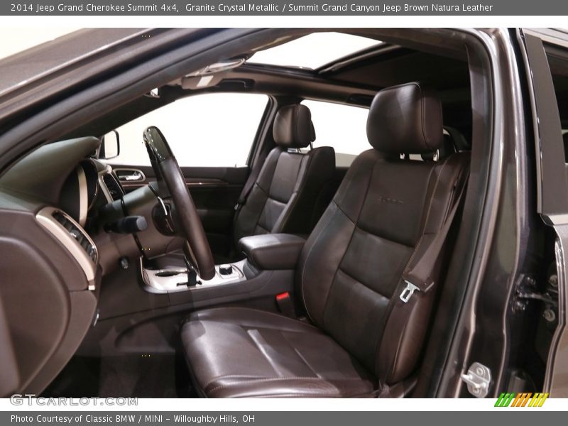 Granite Crystal Metallic / Summit Grand Canyon Jeep Brown Natura Leather 2014 Jeep Grand Cherokee Summit 4x4