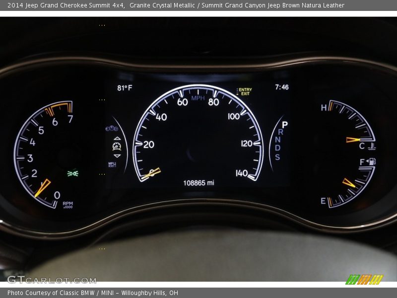 Granite Crystal Metallic / Summit Grand Canyon Jeep Brown Natura Leather 2014 Jeep Grand Cherokee Summit 4x4