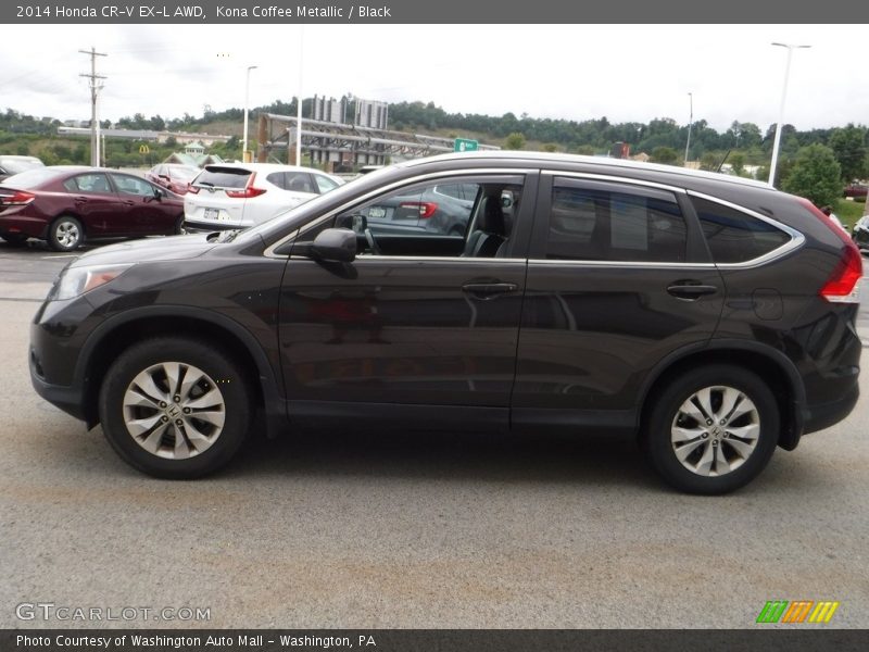 Kona Coffee Metallic / Black 2014 Honda CR-V EX-L AWD