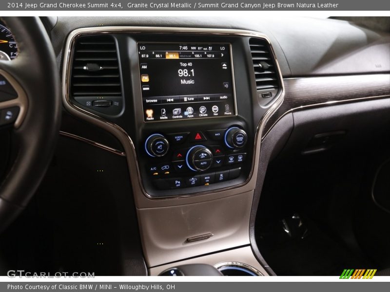 Granite Crystal Metallic / Summit Grand Canyon Jeep Brown Natura Leather 2014 Jeep Grand Cherokee Summit 4x4