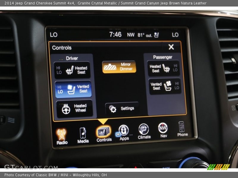 Granite Crystal Metallic / Summit Grand Canyon Jeep Brown Natura Leather 2014 Jeep Grand Cherokee Summit 4x4