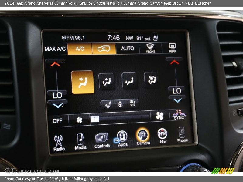 Granite Crystal Metallic / Summit Grand Canyon Jeep Brown Natura Leather 2014 Jeep Grand Cherokee Summit 4x4