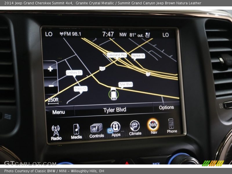 Granite Crystal Metallic / Summit Grand Canyon Jeep Brown Natura Leather 2014 Jeep Grand Cherokee Summit 4x4
