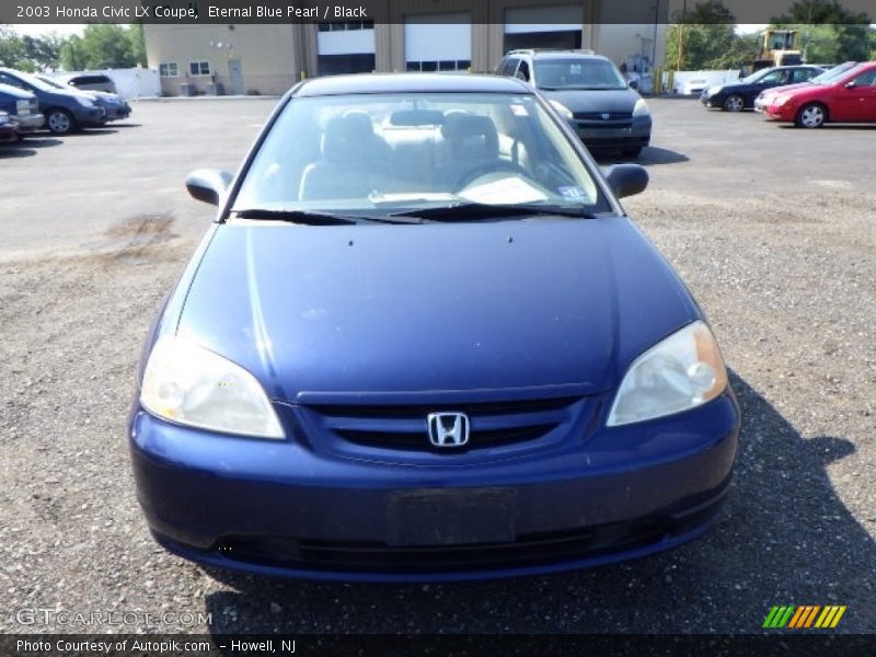 Eternal Blue Pearl / Black 2003 Honda Civic LX Coupe