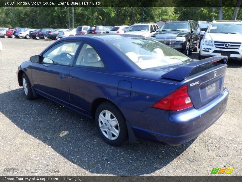 Eternal Blue Pearl / Black 2003 Honda Civic LX Coupe