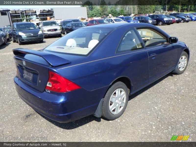 Eternal Blue Pearl / Black 2003 Honda Civic LX Coupe