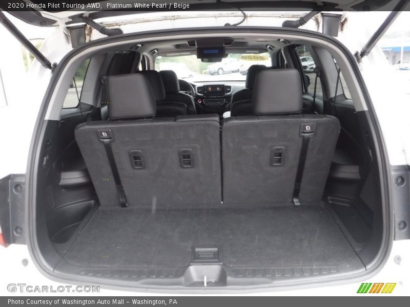 Platinum White Pearl / Beige 2020 Honda Pilot Touring AWD