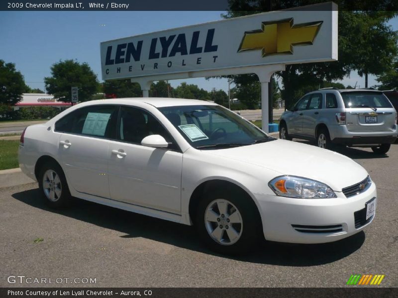 White / Ebony 2009 Chevrolet Impala LT