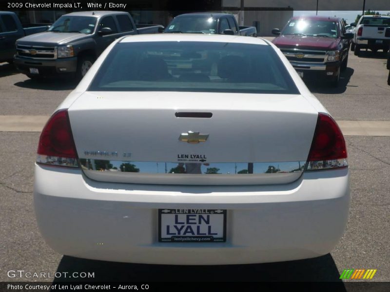 White / Ebony 2009 Chevrolet Impala LT