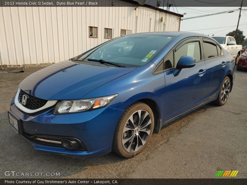 Dyno Blue Pearl / Black 2013 Honda Civic Si Sedan