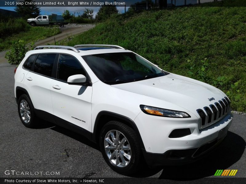 Bright White / Indigo Blue/Brown 2016 Jeep Cherokee Limited 4x4