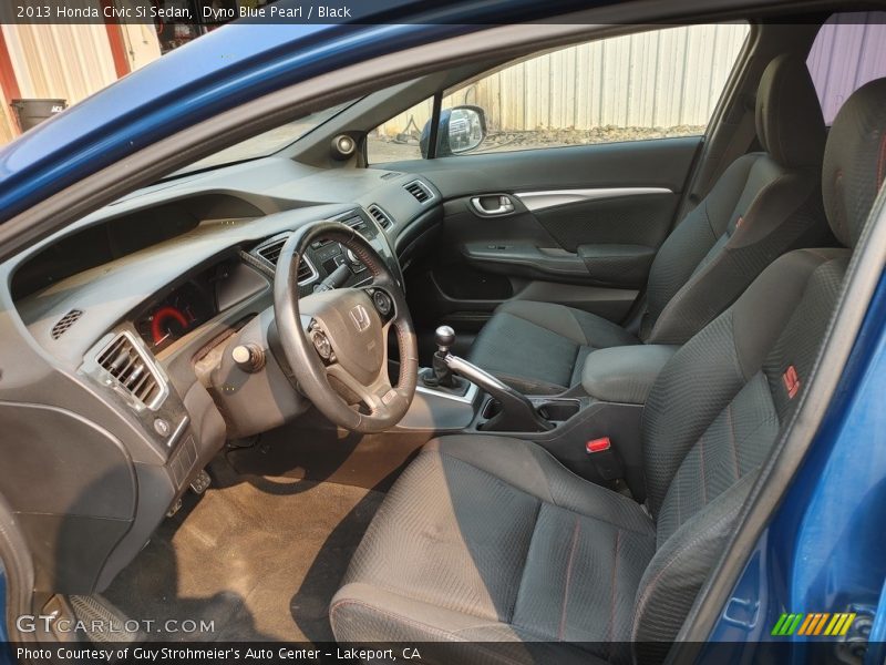Dyno Blue Pearl / Black 2013 Honda Civic Si Sedan