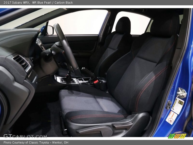 Front Seat of 2017 WRX 
