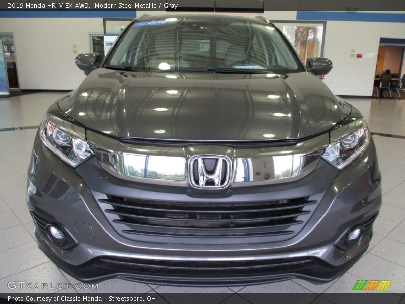 Modern Steel Metallic / Gray 2019 Honda HR-V EX AWD