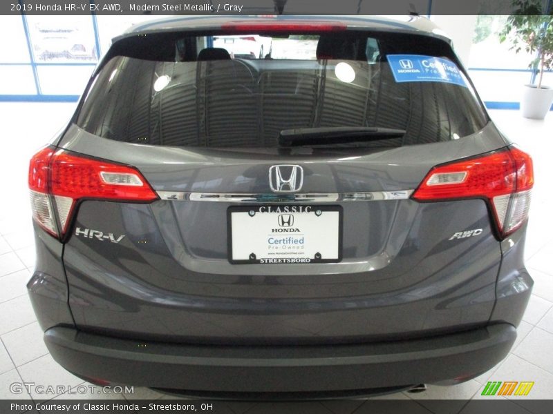 Modern Steel Metallic / Gray 2019 Honda HR-V EX AWD