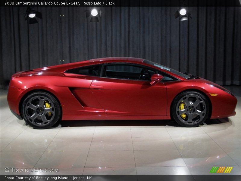 Rosso Leto / Black 2008 Lamborghini Gallardo Coupe E-Gear