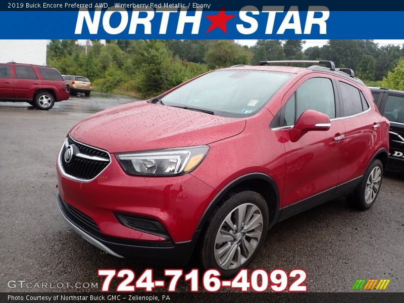Winterberry Red Metallic / Ebony 2019 Buick Encore Preferred AWD