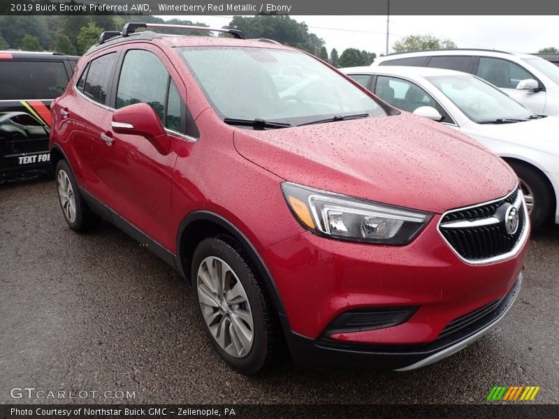 Winterberry Red Metallic / Ebony 2019 Buick Encore Preferred AWD
