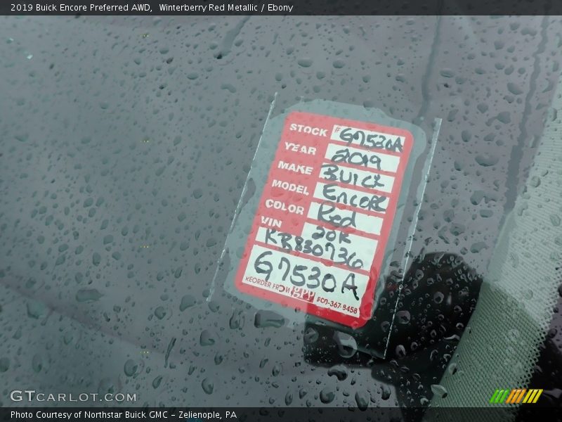 Winterberry Red Metallic / Ebony 2019 Buick Encore Preferred AWD