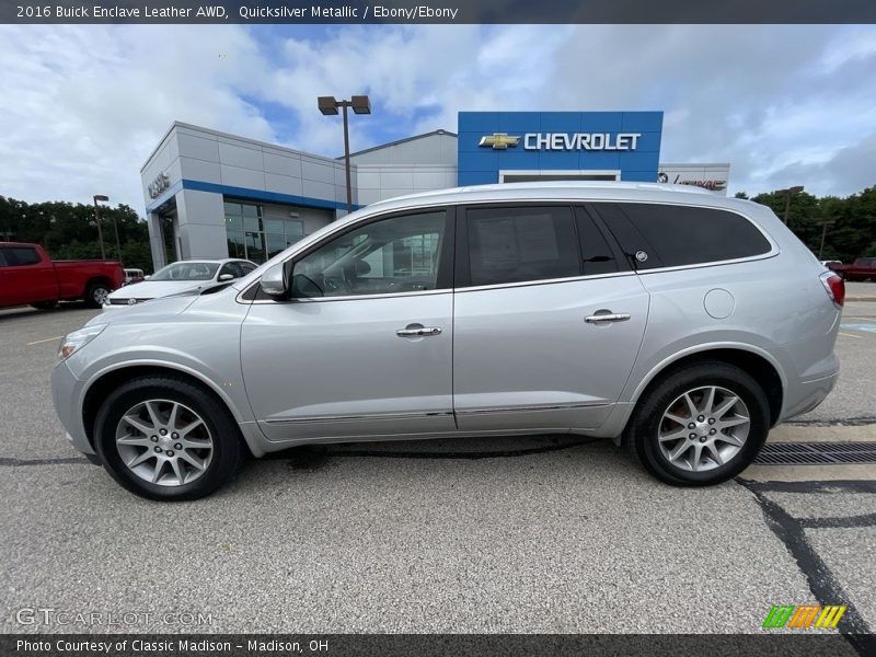 Quicksilver Metallic / Ebony/Ebony 2016 Buick Enclave Leather AWD