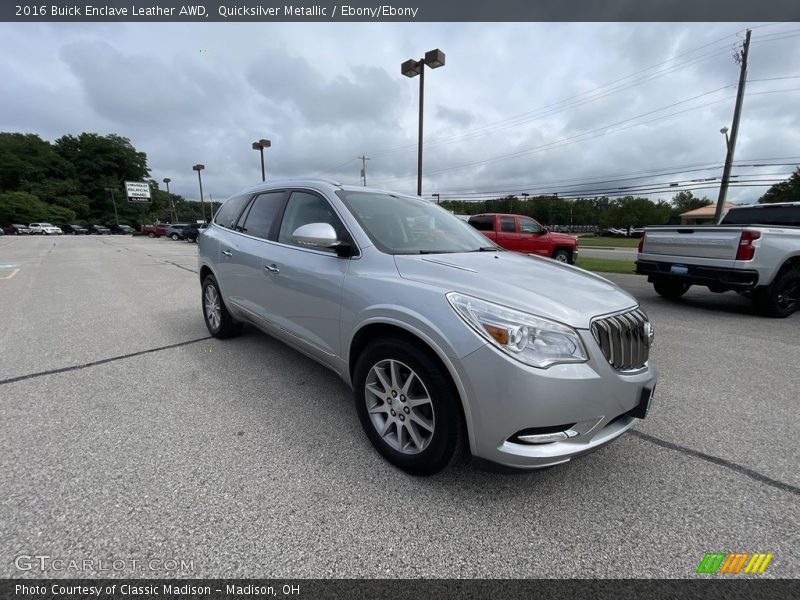 Quicksilver Metallic / Ebony/Ebony 2016 Buick Enclave Leather AWD