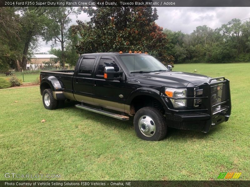 Tuxedo Black Metallic / Adobe 2014 Ford F350 Super Duty King Ranch Crew Cab 4x4 Dually