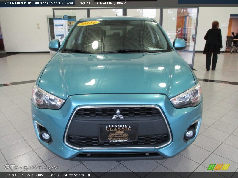 Laguna Blue Metallic / Black 2014 Mitsubishi Outlander Sport SE AWD