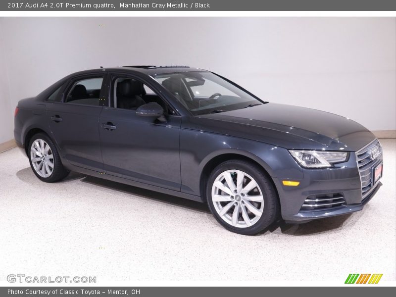 Manhattan Gray Metallic / Black 2017 Audi A4 2.0T Premium quattro