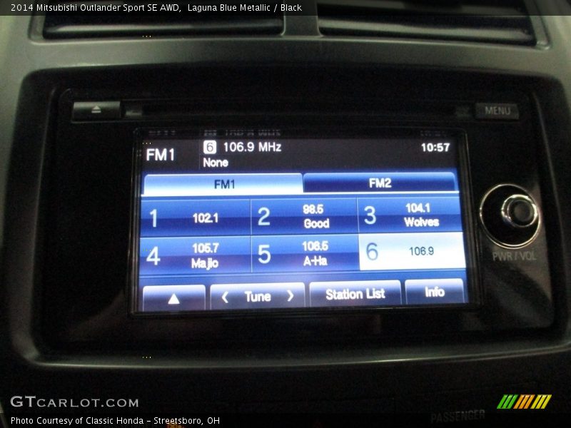 Laguna Blue Metallic / Black 2014 Mitsubishi Outlander Sport SE AWD