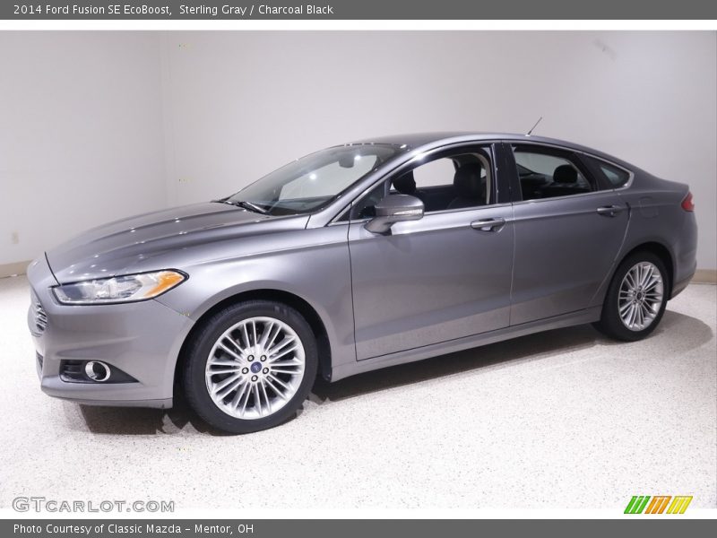 Sterling Gray / Charcoal Black 2014 Ford Fusion SE EcoBoost