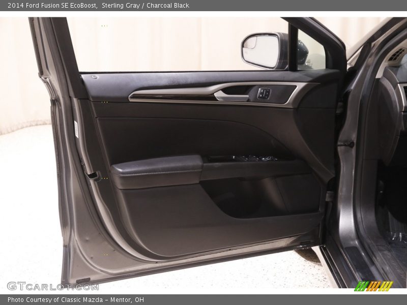 Sterling Gray / Charcoal Black 2014 Ford Fusion SE EcoBoost