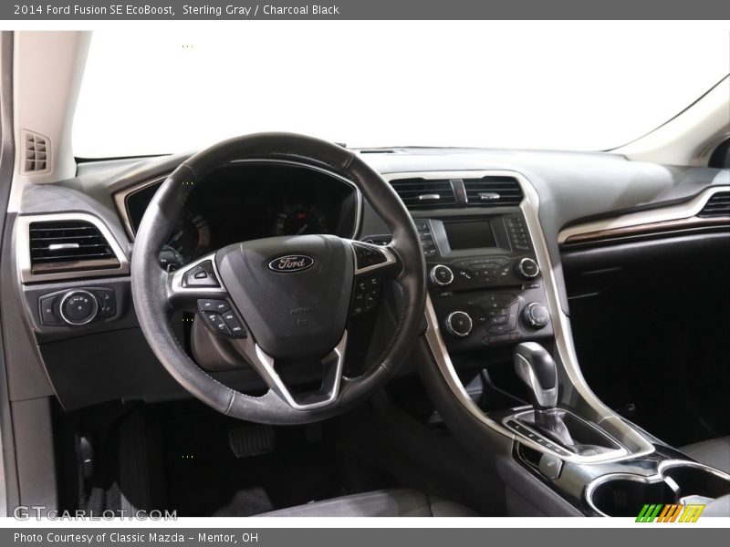 Sterling Gray / Charcoal Black 2014 Ford Fusion SE EcoBoost
