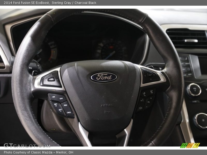 Sterling Gray / Charcoal Black 2014 Ford Fusion SE EcoBoost