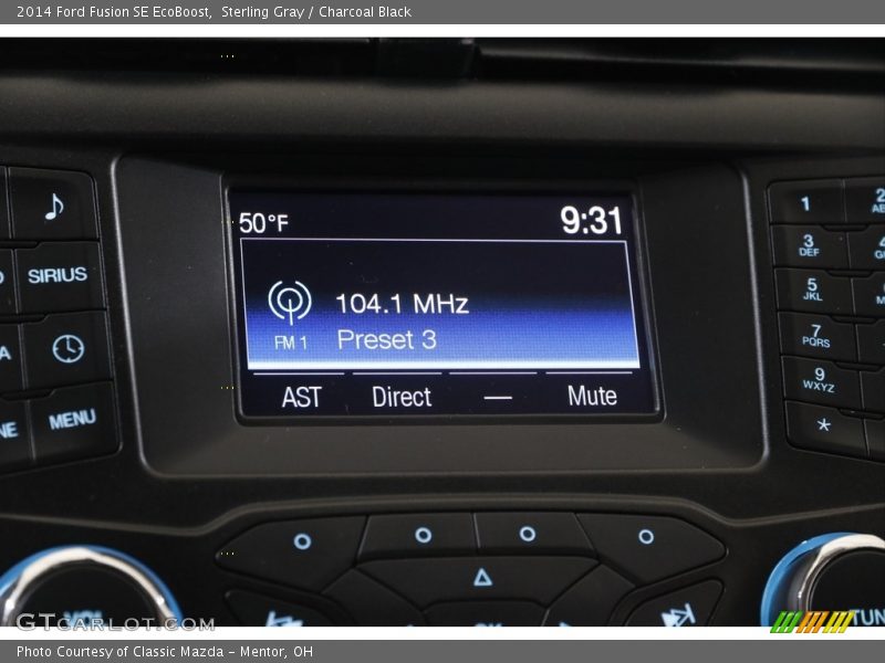 Sterling Gray / Charcoal Black 2014 Ford Fusion SE EcoBoost