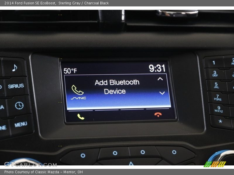 Sterling Gray / Charcoal Black 2014 Ford Fusion SE EcoBoost