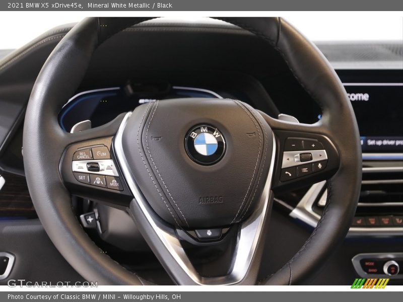 Mineral White Metallic / Black 2021 BMW X5 xDrive45e