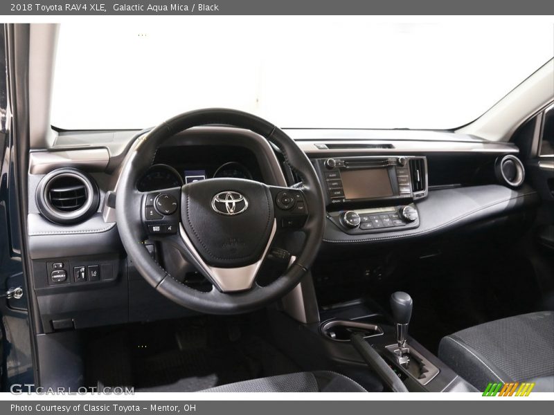 Galactic Aqua Mica / Black 2018 Toyota RAV4 XLE