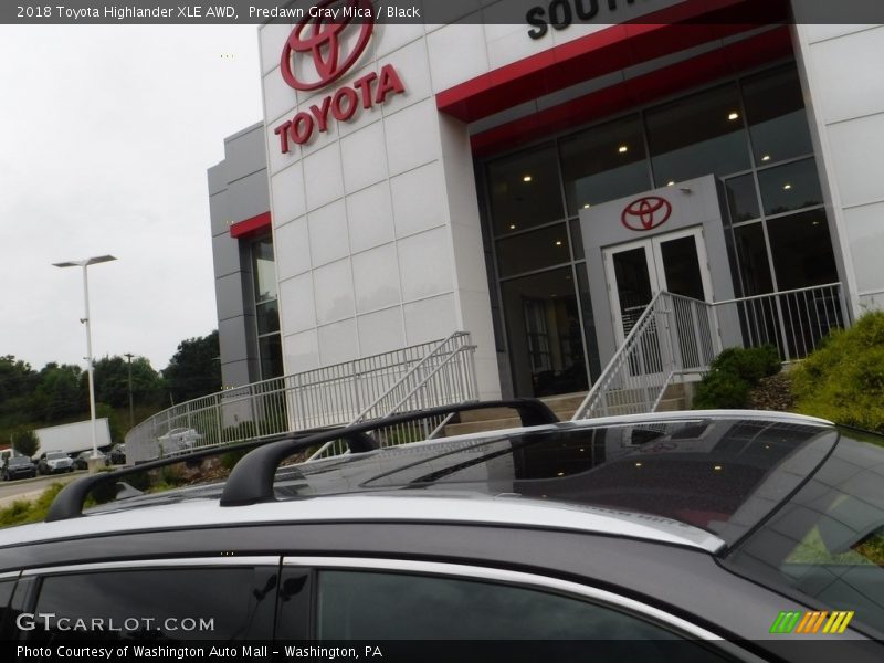 Predawn Gray Mica / Black 2018 Toyota Highlander XLE AWD